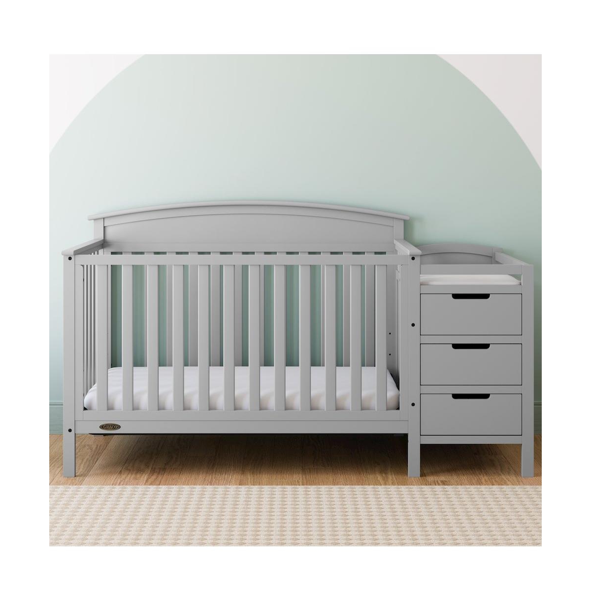 Graco Benton 4-in-1 Convertible Crib and Changer (Pebble Gray)
