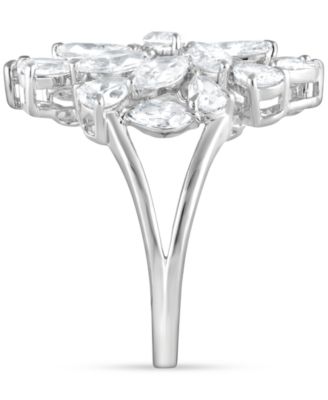 Lab Grown Diamond Marquise & Pear Cluster Ring (3-3/4 ct. t.w.) in 14k White Gold