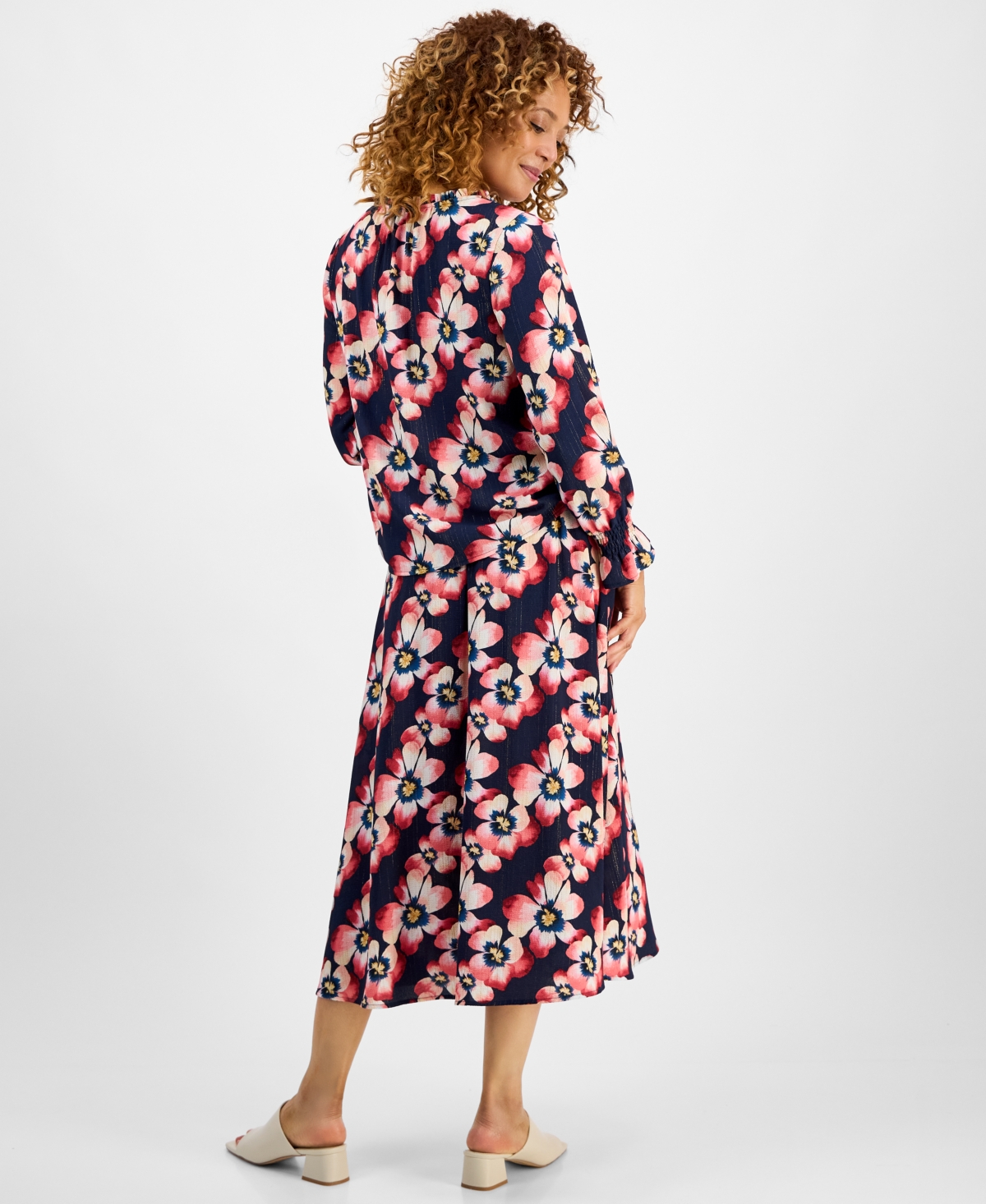 Jm Collection Women's Printed Jacquard Midi Skirt, Macy's Exclusive In Multi