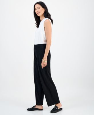 Women's Textured Knit Pull-On Pants, Exclusively at Macy's