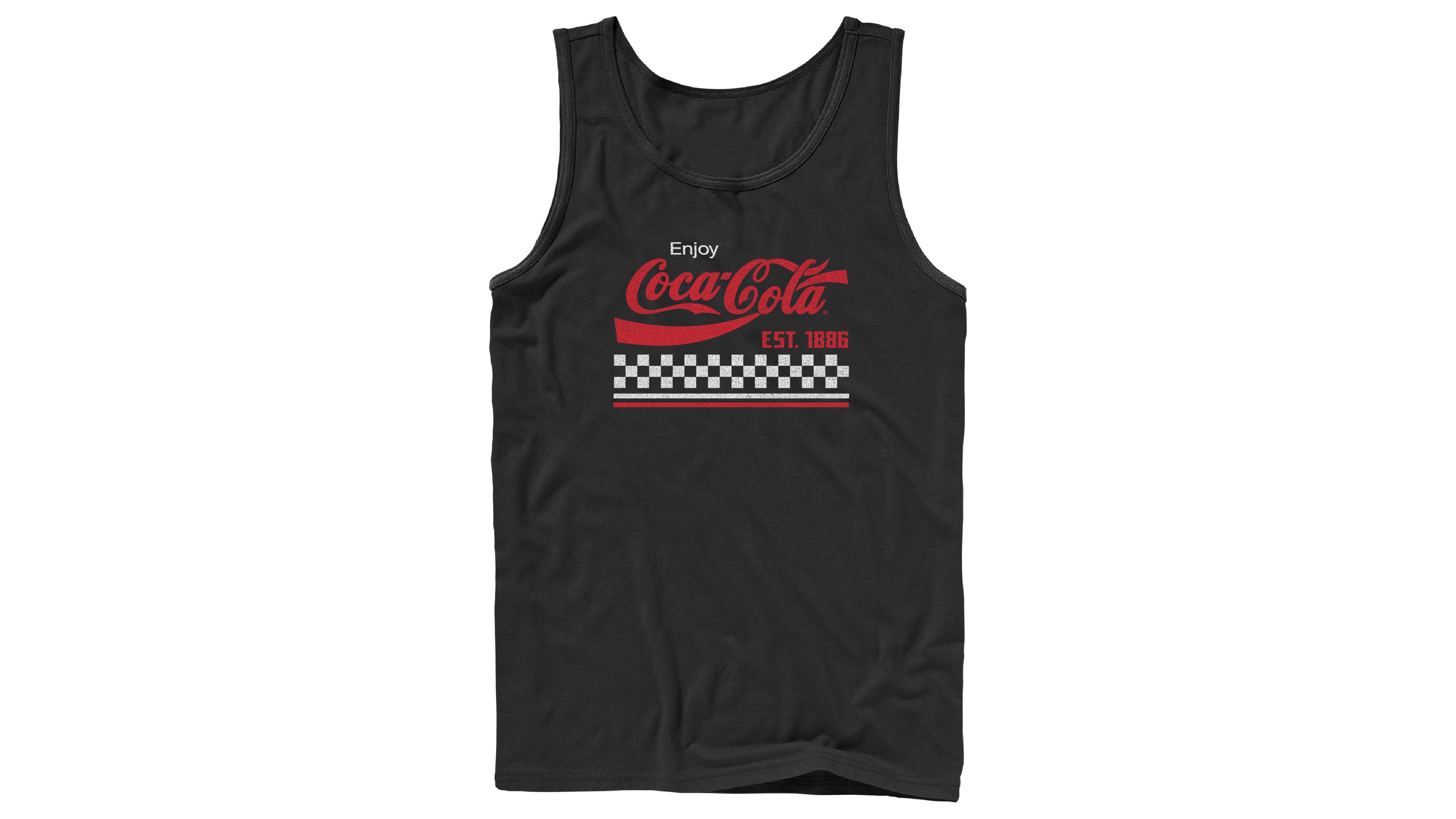 Fifth Sun Men's Coke Checker Stripe Tank Top