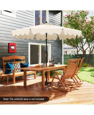 9 Feet Patio Umbrella with Crank Handle and Push Button Tilt