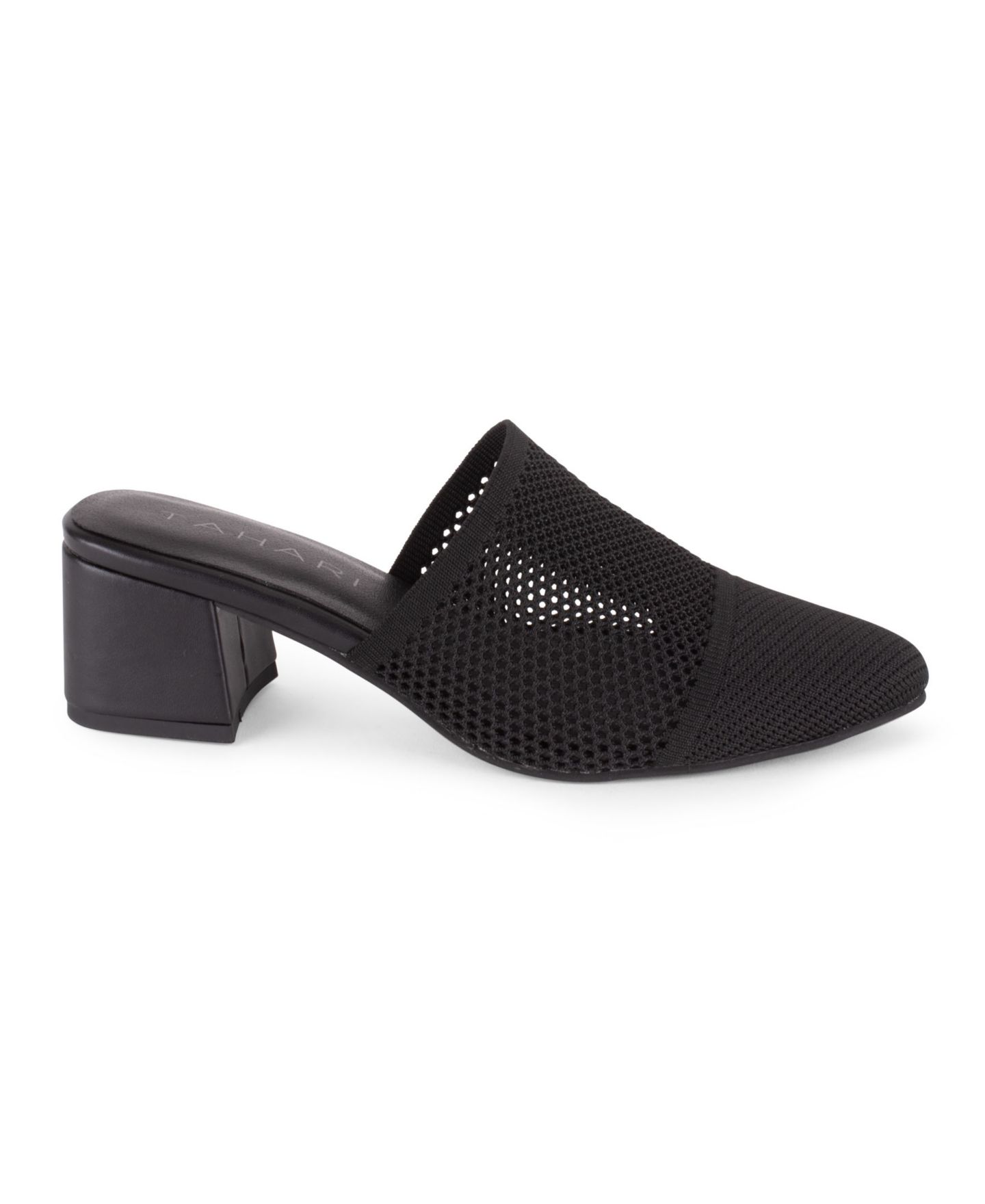 Женские сабо Tahari Santorini Knit Slip-On Mules, цвет: Чёрный — фото 3