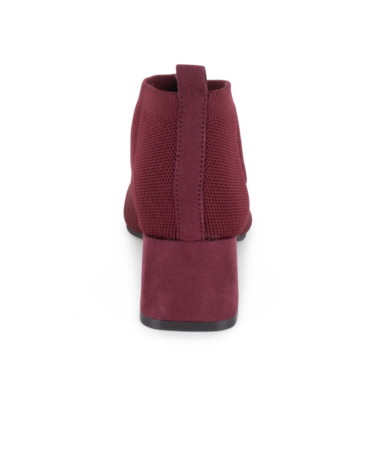 Tahari Corniche Block Heel Knit Bootie In Burgundy
