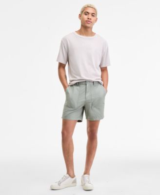 Sun + Stone - Men's Peter Regular-Fit 6" Cotton Field Shorts