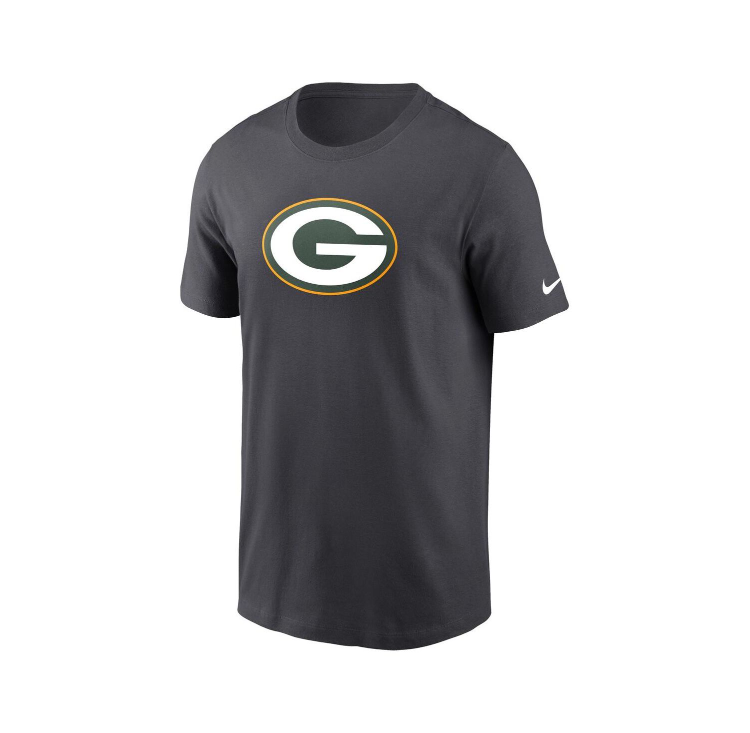 Men's Anthracite Green Bay Packers Logo Essential T-Shirt