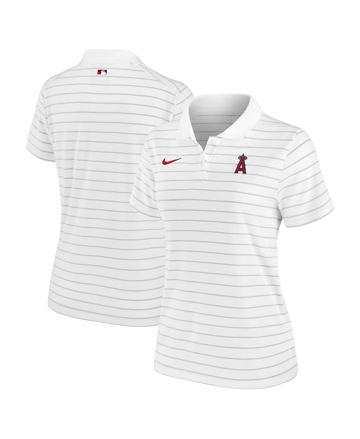 Women's White Los Angeles Angels Authentic Collection Victory Performance Polo Shirt - White
