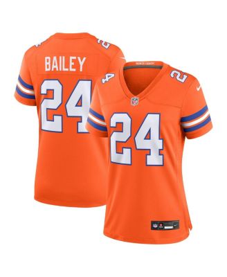 Nike - Women's Champ Bailey Orange Denver Broncos Mile High Collection 1977 Throwback Retired Player Game Jersey