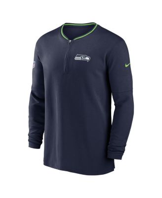 Men's College Navy Seattle Seahawks Coach Half-Zip Sweatshirt