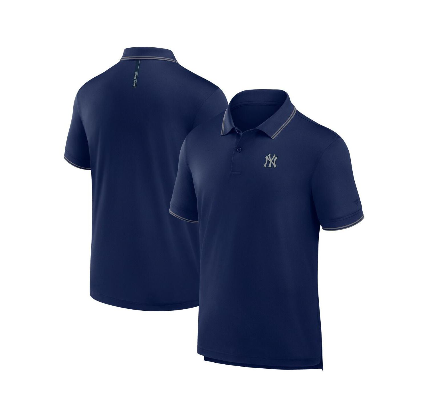 Men's Navy New York Yankees Front Office Move Mono Pique Polo Shirt