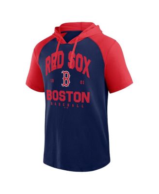 Men's&nbsp;Fanatics Navy Boston Red Sox Prime Raglan Short Sleeve Hoodie T-Shirt