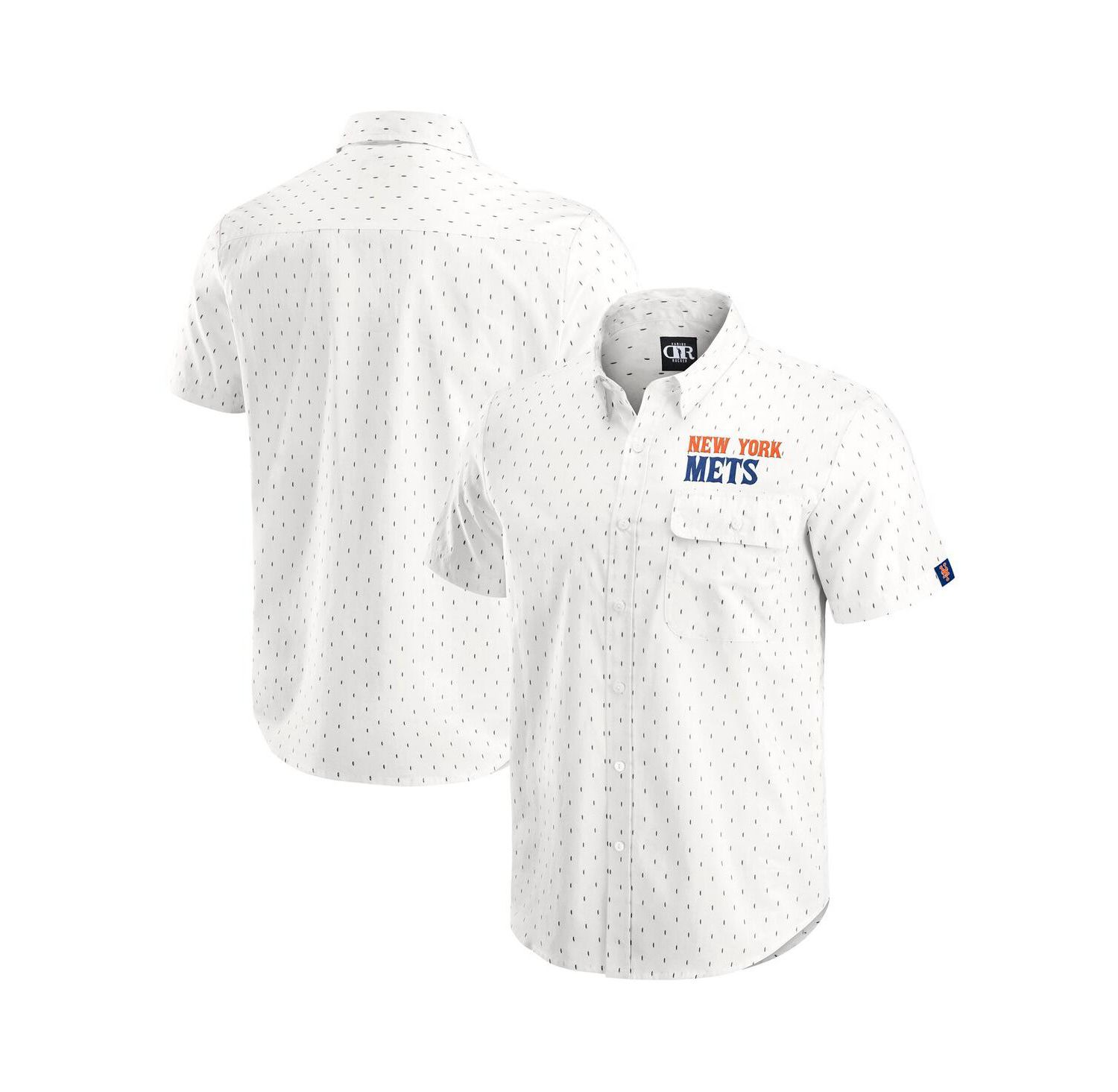 Darius Rucker Collection by Men's Cream New York Mets Printed Button-Down Shirt
