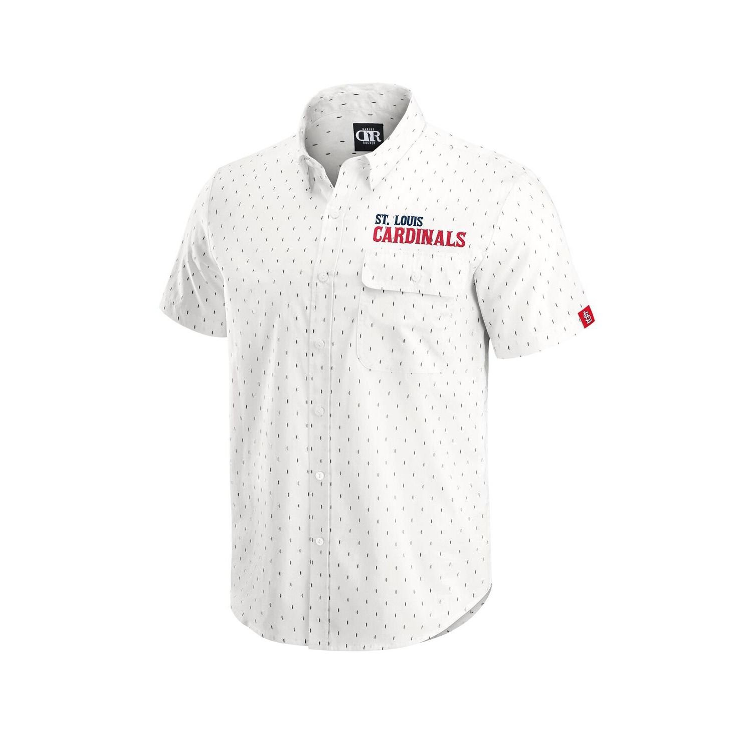 Darius Rucker Collection by Men's Cream St. Louis Cardinals Printed Button-Down Shirt
