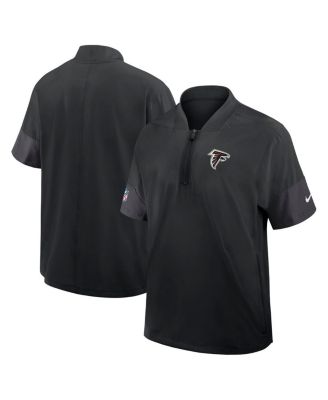 Nike - Men's Black Atlanta Falcons Sideline Short Sleeve Quarter-Zip Performance Coach Jacket