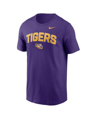 Men's Purple LSU Tigers Primetime Arch Stack T-Shirt
