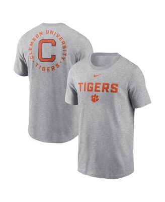 Nike - Men's Heather Gray Clemson Tigers Campus 2-Hit T-Shirt