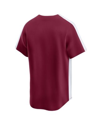 Men's Maroon Philadelphia Phillies Throwback Cooperstown Collection Limited Jersey