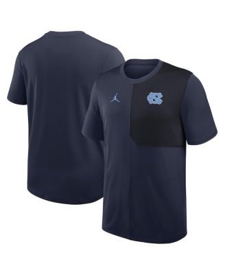 Jordan - Men's Navy North Carolina Tar Heels 2025 Sideline UV Performance Coach T-Shirt