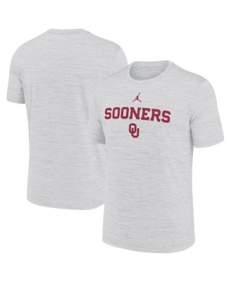 Jordan - Men's Ash Oklahoma Sooners 2025 Sideline Velocity Performance T-Shirt