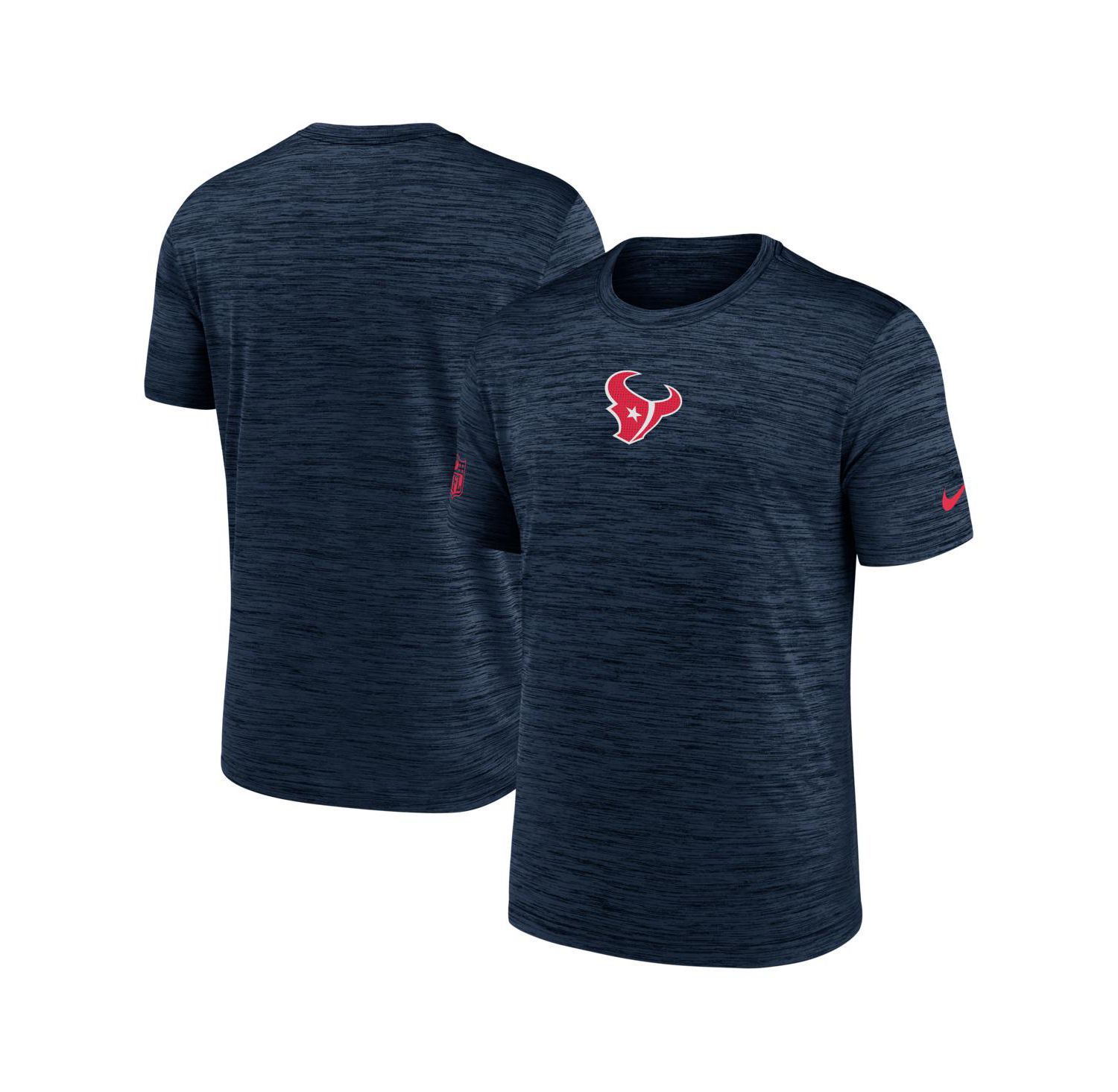 Men's Navy Houston Texans Big & Tall Sideline Velocity Performance T-Shirt