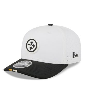 New Era - Men's White/Black Pittsburgh Steelers 2025 NFL Training Camp 9SEVENTY Adjustable Hat