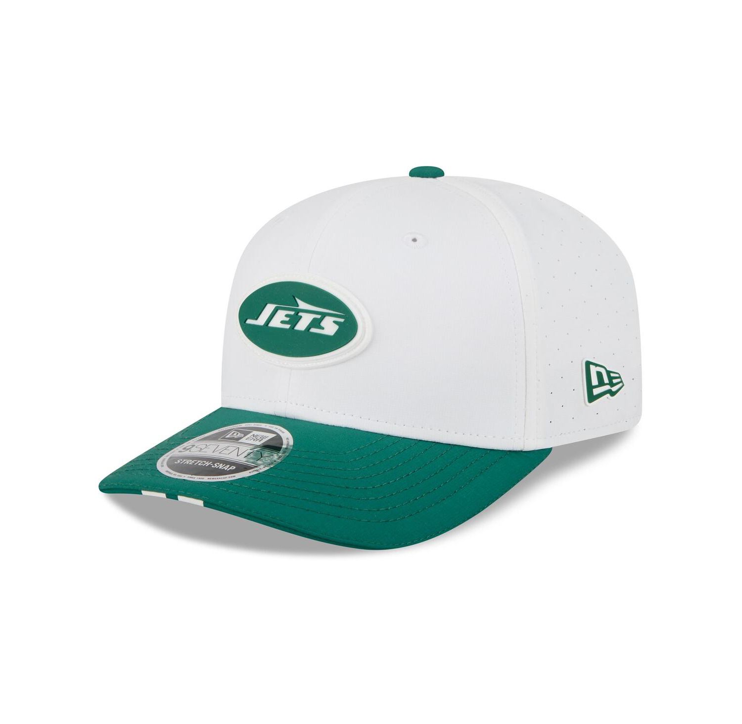 Men's White/Green New York Jets 2025 NFL Training Camp 9SEVENTY Adjustable Hat