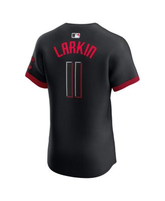 Men's Barry Larkin Black Cincinnati Reds City Connect Elite Jersey