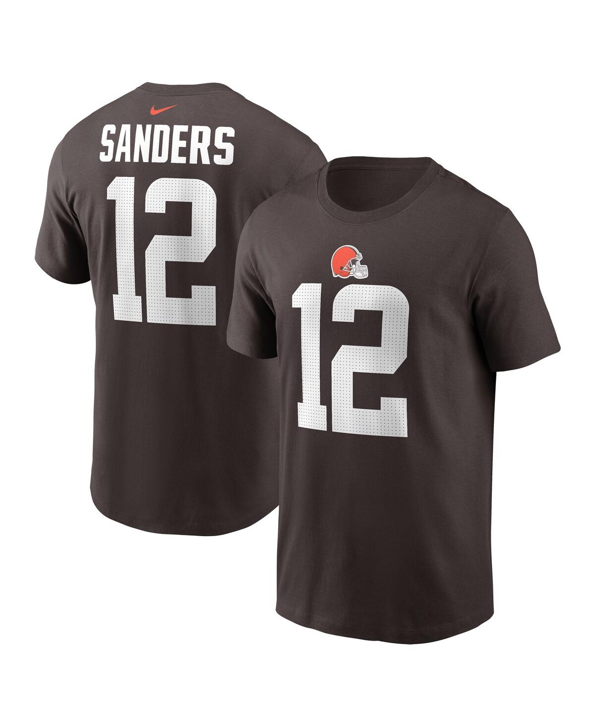Nike Men's Shedeur Sanders Brown Cleveland Browns 2025 Nfl Draft Name Number T-Shirt - Brown