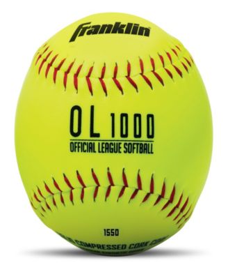 4 Official League Yellow Softballs