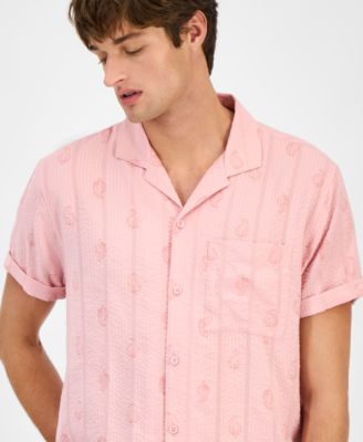 Men's Seersucker Camp Shirt, Macy's Exclusive