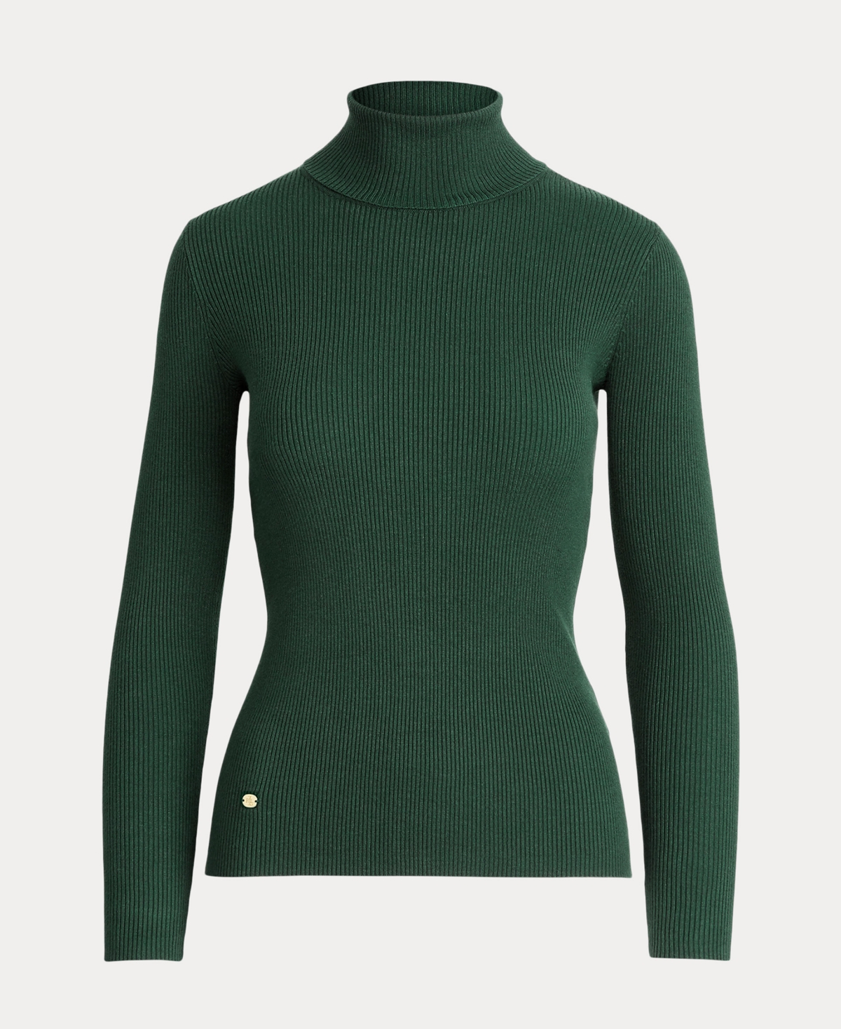 Ralph Lauren Ribbed Turtleneck Sweater In Green