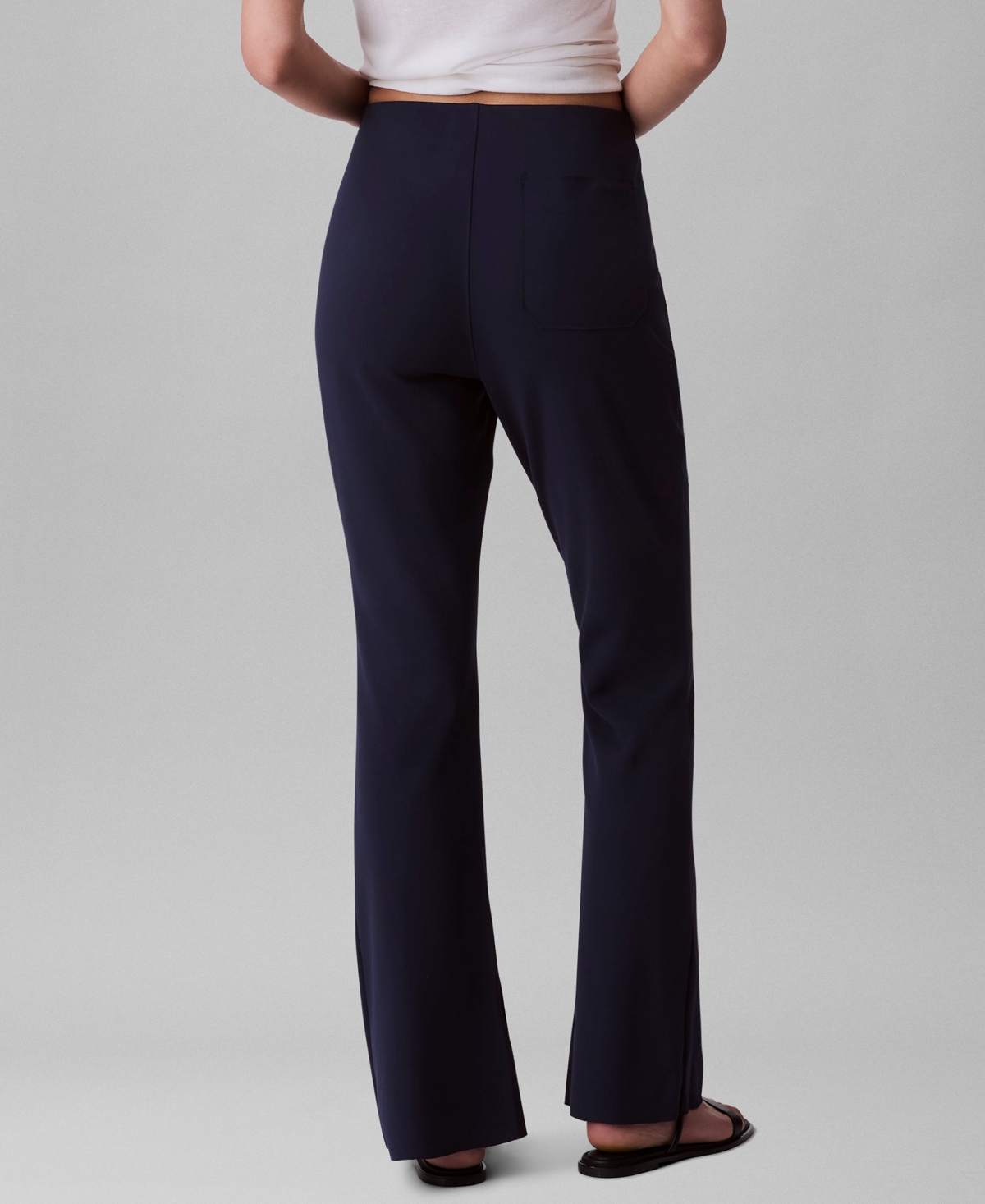 Calvin Klein Women's Stretch Crepe Pull-on Pants In Blue