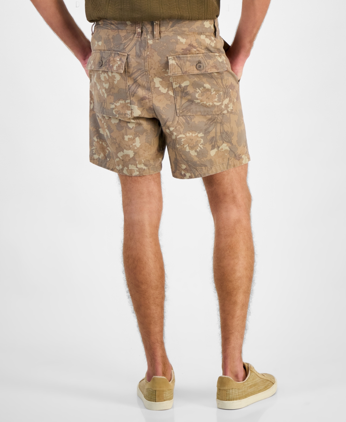 Sun + Stone Men's Camo Field Shorts, Macy's Exclusive In Brown