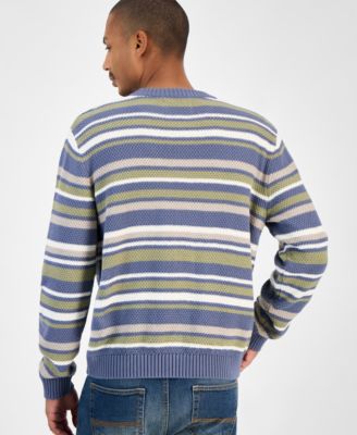 Men's Striped Crewneck Sweater, Macy's Exclusive