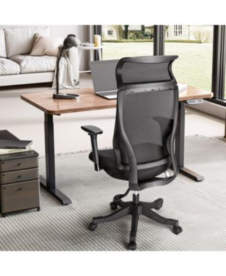 Mesh Office Chair Ergonomic Recliner Chair with 3D Adjustable Armrests & Lumbar Support
