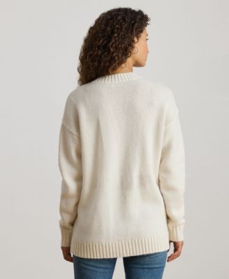 Women's Wool-Blend V-Neck Cardigan