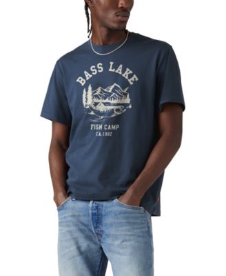 Levi's - Men's Relaxed Fit Short Sleeve Bass Lake Graphic Crewneck T-Shirt