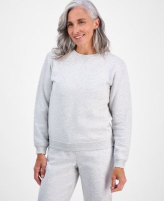 Style & Co - Petite Heathered Crewneck Sweatshirt