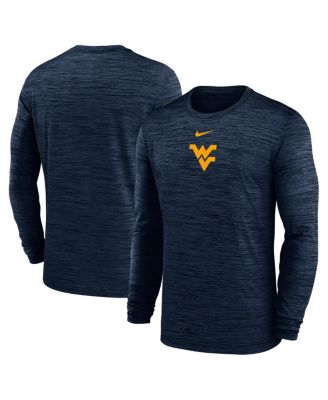 Nike - Men's Navy West Virginia Mountaineers 2025 Sideline Velocity Performance Long Sleeve T-Shirt