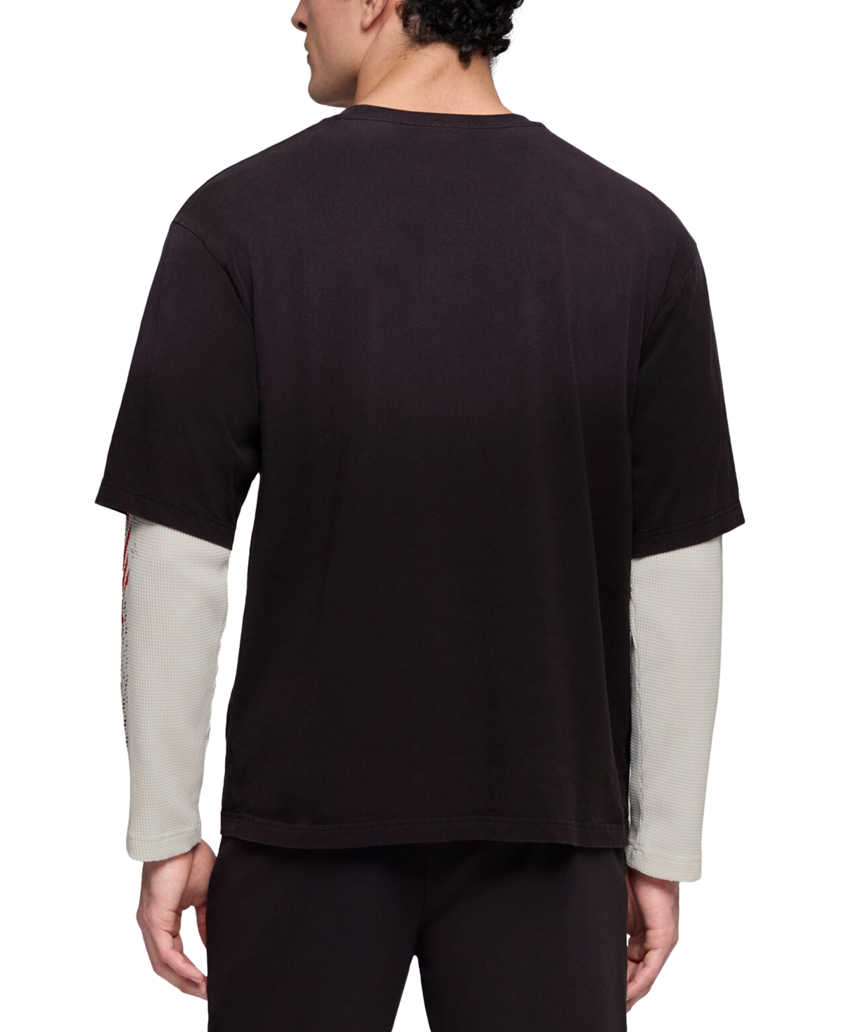 Puma Men's 2-in-1 Waffle Long-sleeve T-shirt In Black