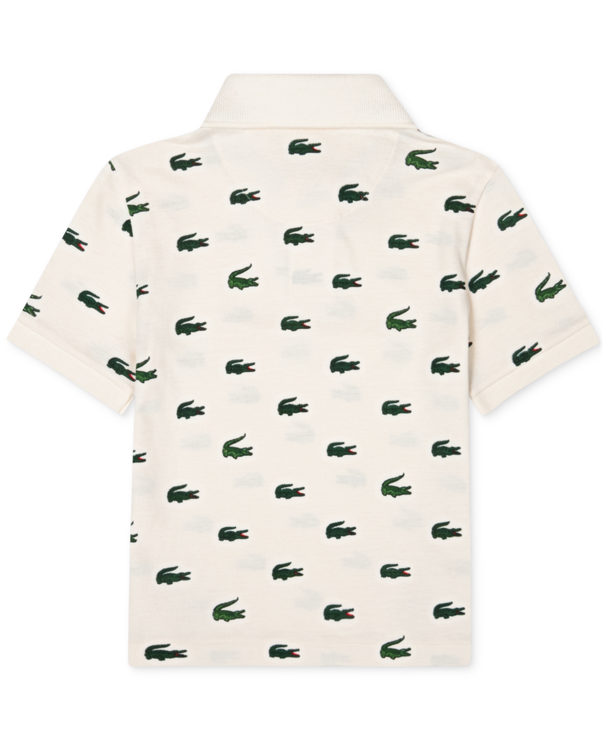 Lacoste Big Boys Mini Icon Cotton Pique Polo Shirt In White