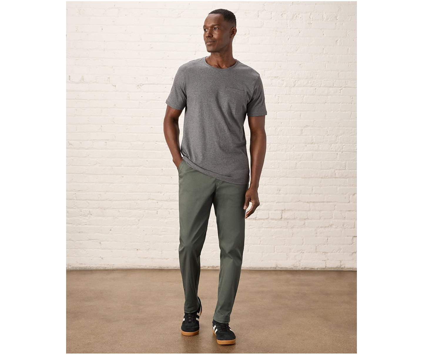 Мужские брюки Pact Organic Cotton Daily Twill Midweight Pant - 30" Inseam, цвет: Серый, вариант 1 — фото 3