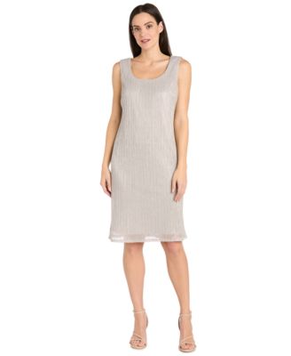 Women's Metallic Crinkle 2-Pc. Dress