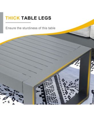 Stylish and Durable Aluminum Outdoor Coffee Table Grey