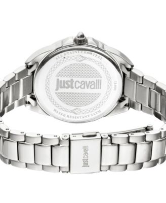 Women's Silver Stainless Steel Bracelet Watch, 34mm