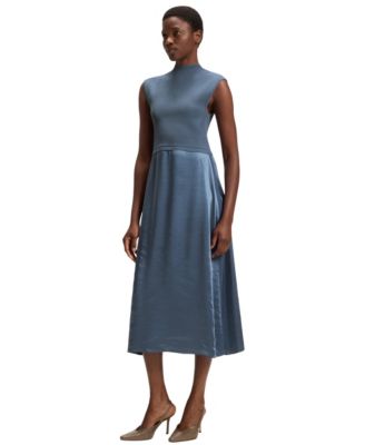 Hugo Boss - Women's Satin Skirt Knitted Dress