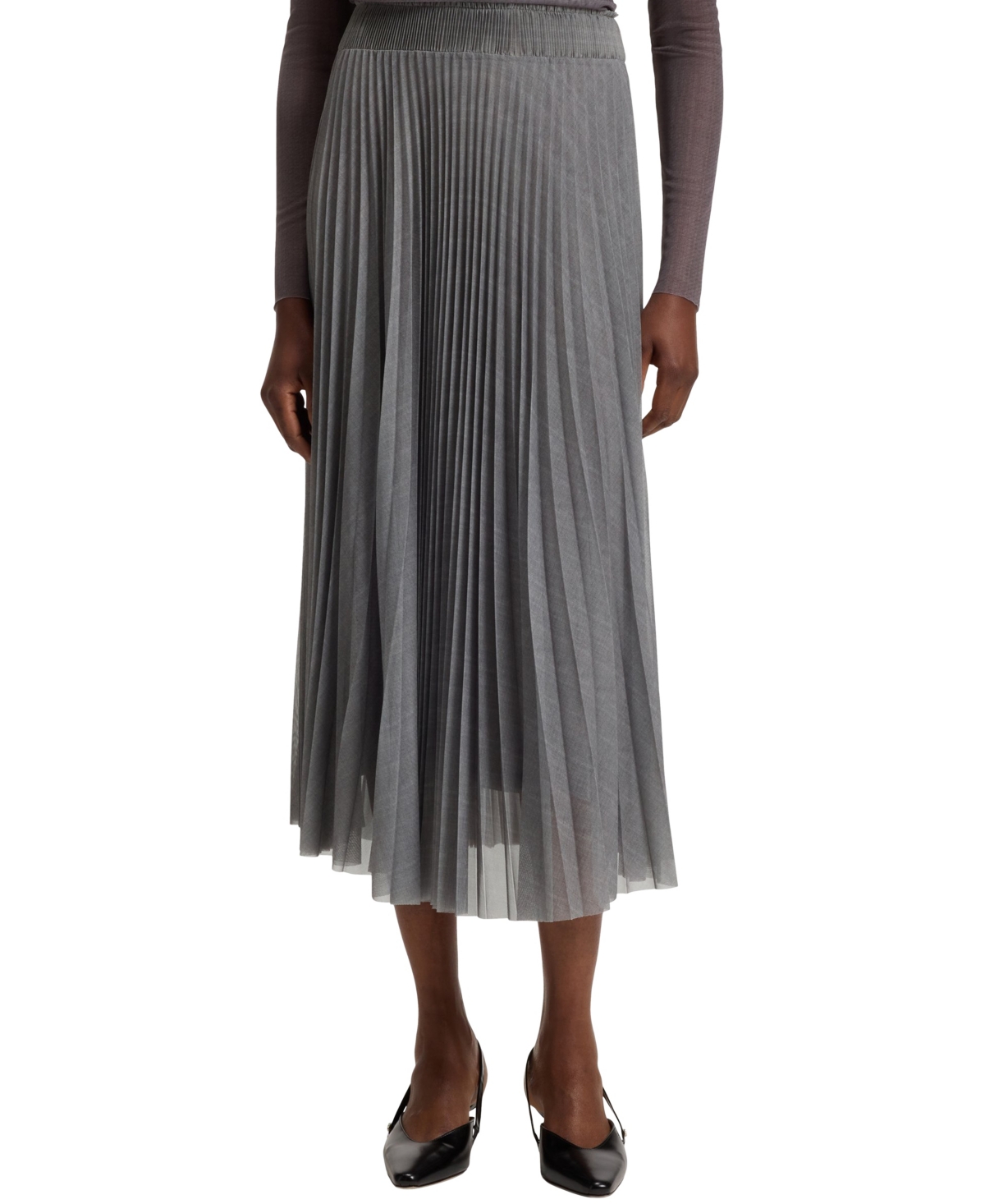 Hugo Boss Boss By  Women's Plisse Pleated Lined Tulle Skirt