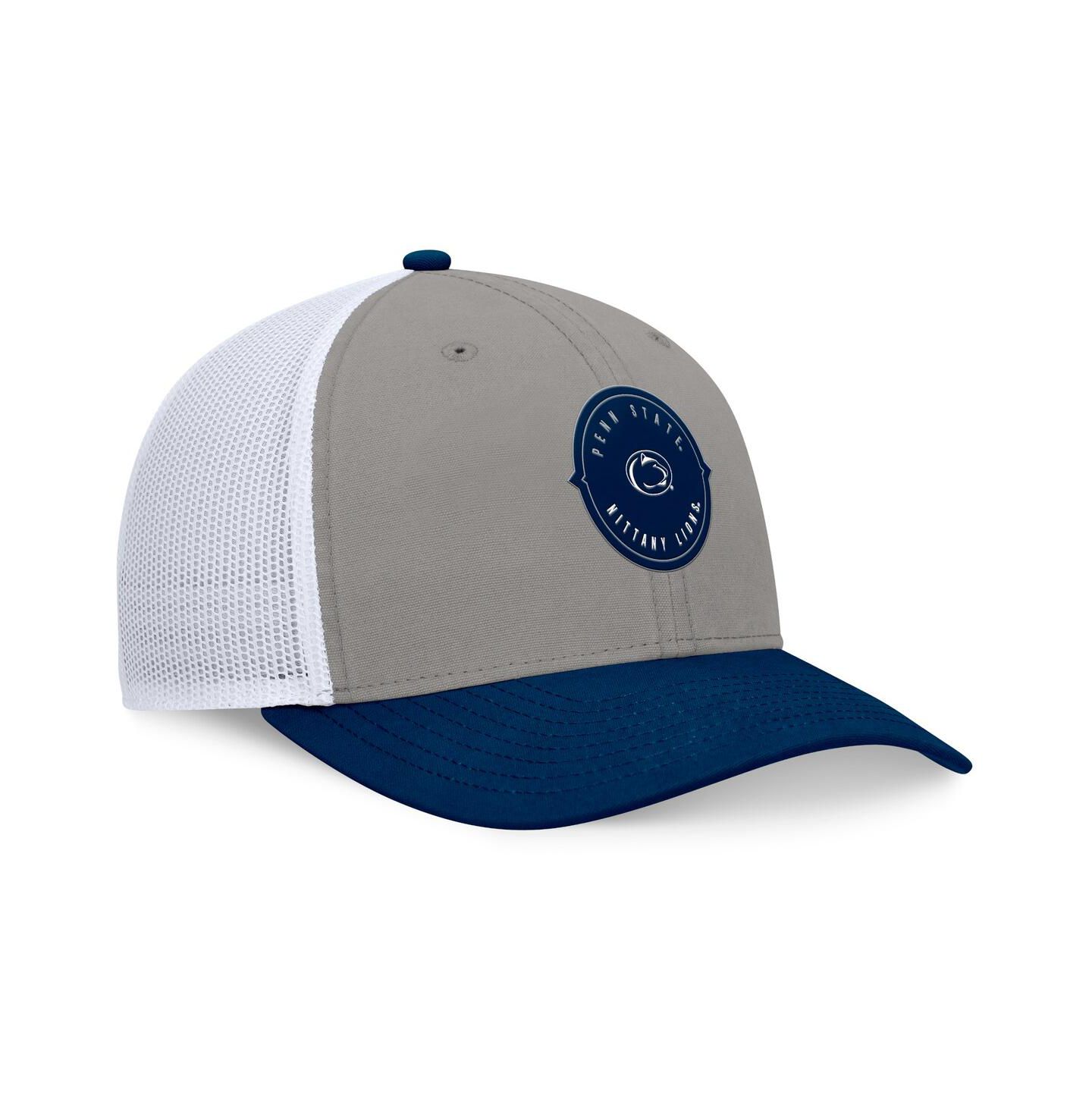 Мужская кепка Top of the World Gray/Navy Penn State Nittany Lions Rob Trucker Adjustable Hat — фото 4