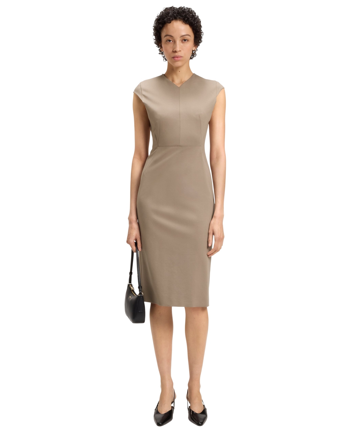 Boss by Hugo Boss Women's Stretch Fabric Cap-Sleeve Dress - Black