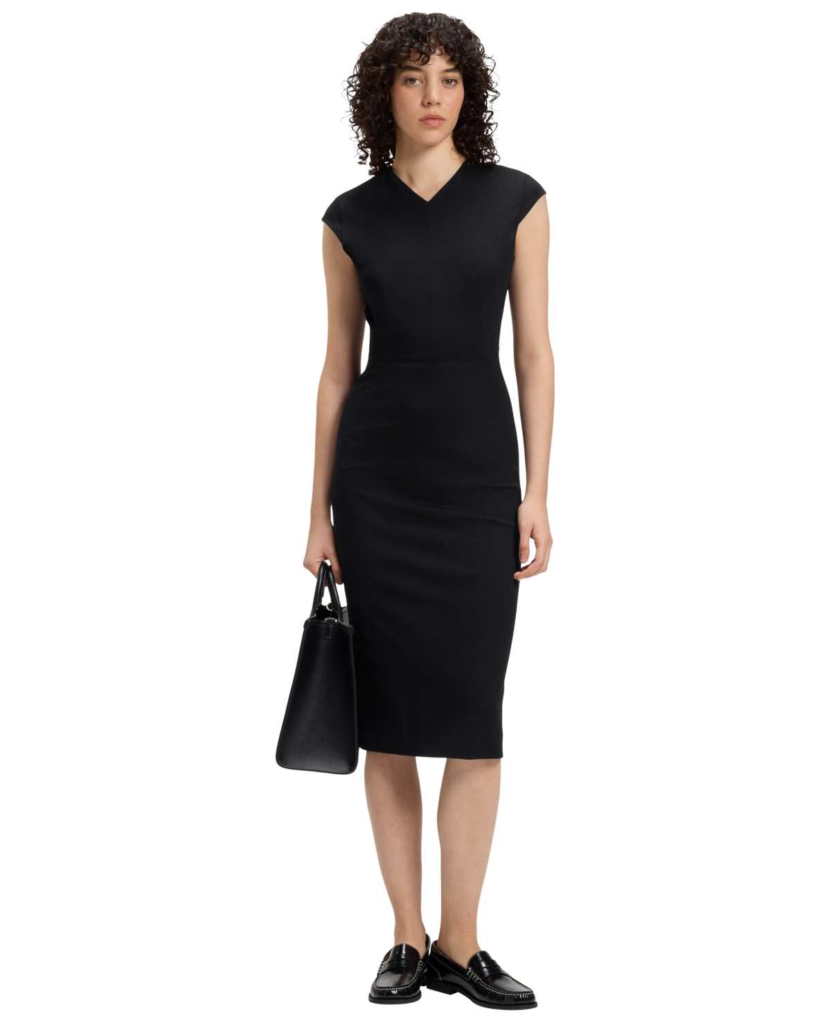 Boss by Hugo Boss Women's Stretch Fabric Cap-Sleeve Dress - Black